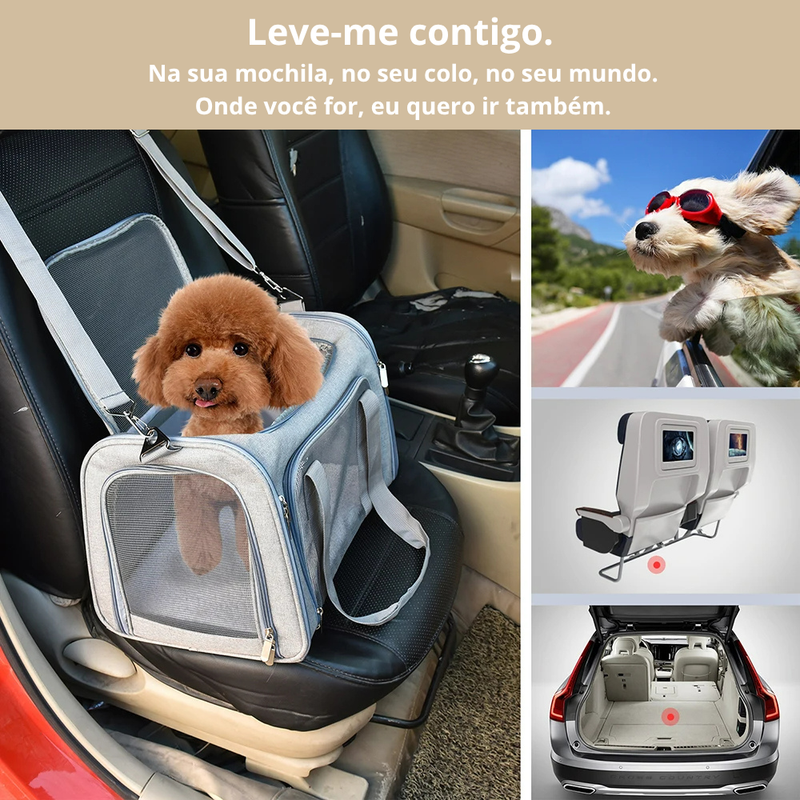 Mochila Pet Clássica com Tela Resistente
