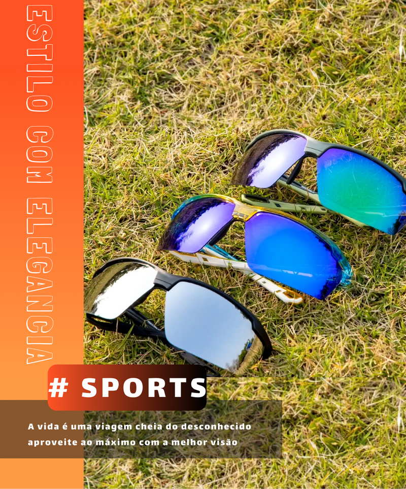 Óculos polarizados para esportes e viagens