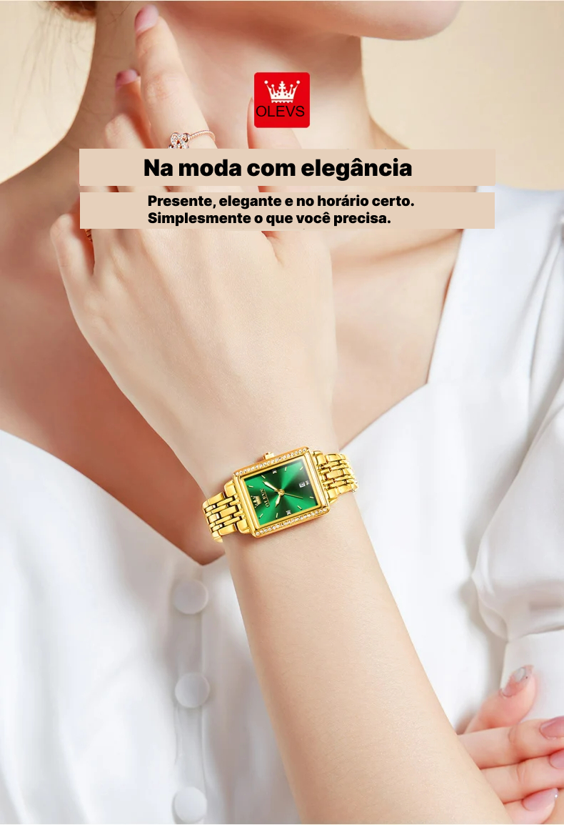 Relógio OLEVS – Luxo e Sofisticação  A Joia Perfeita pra Mulher Moderna