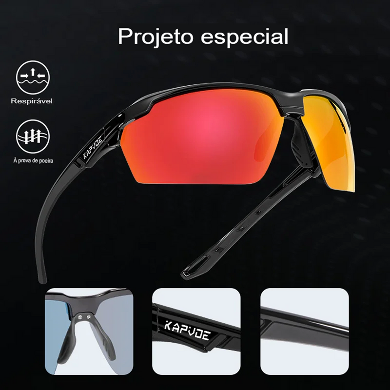Óculos polarizados para esportes e viagens