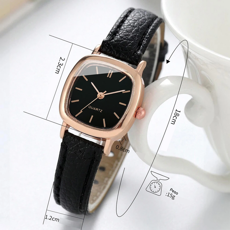 Relógio Feminino Elegante em Couro