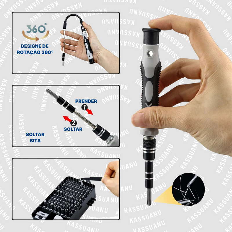 Chave de Fenda Magnética Aço Inox Alta Precisão