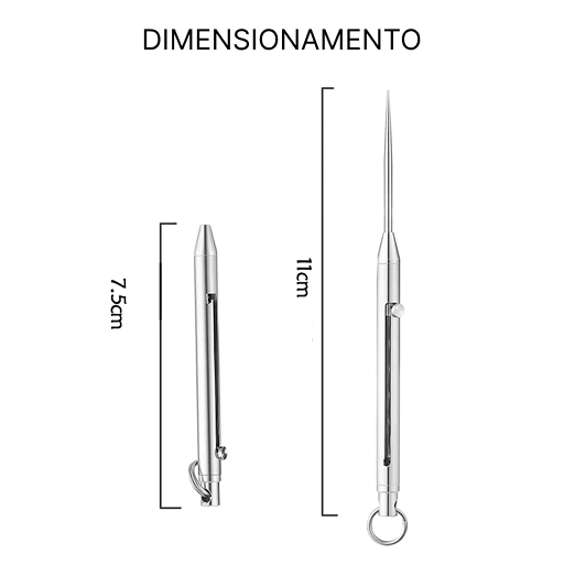Palito Retrátil de Titânio Ecológico e Reutilizável