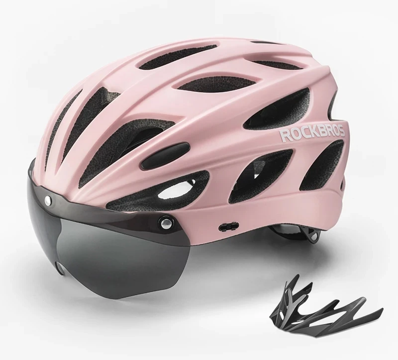 Capacete ROCKBROS Integrado – 4 Cores, 274g, com Óculos Magnético