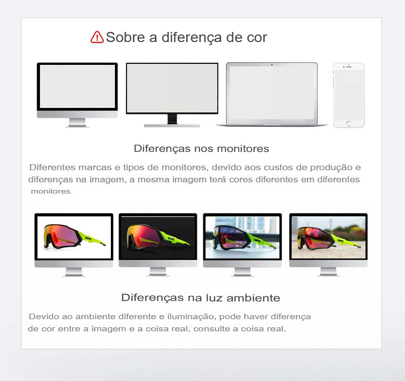 Óculos polarizados para esportes e viagens