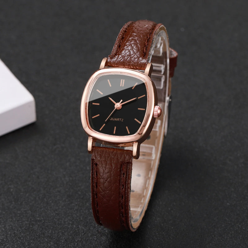 Relógio Feminino Elegante em Couro