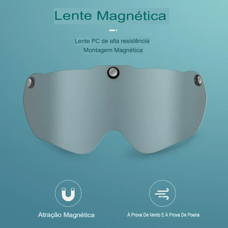Capacete ROCKBROS Integrado – 4 Cores, 274g, com Óculos Magnético