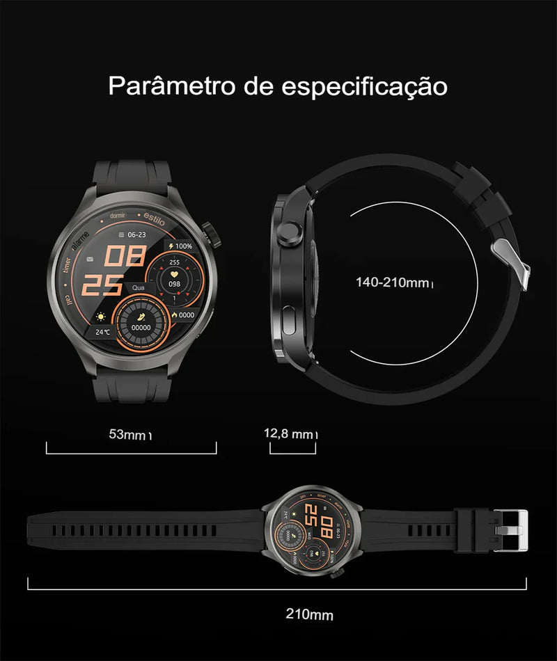Relógio Inteligente 2025: 25+ Funções com NFC, GPS e Bluetooth