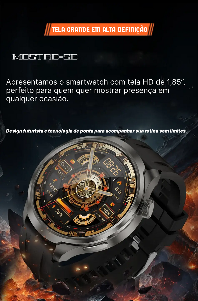 Relógio Inteligente 2025: 25+ Funções com NFC, GPS e Bluetooth