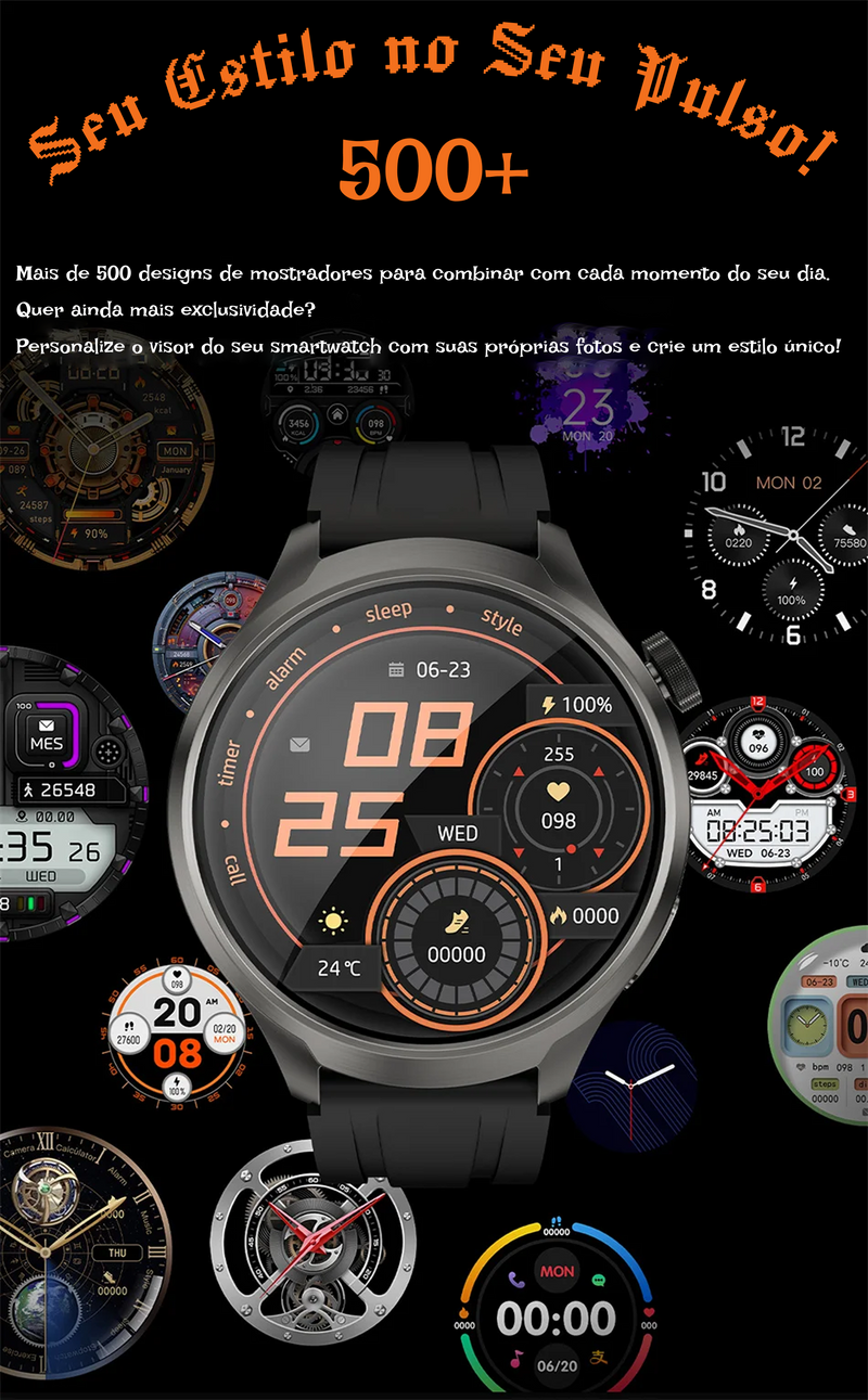Relógio Inteligente 2025: 25+ Funções com NFC, GPS e Bluetooth