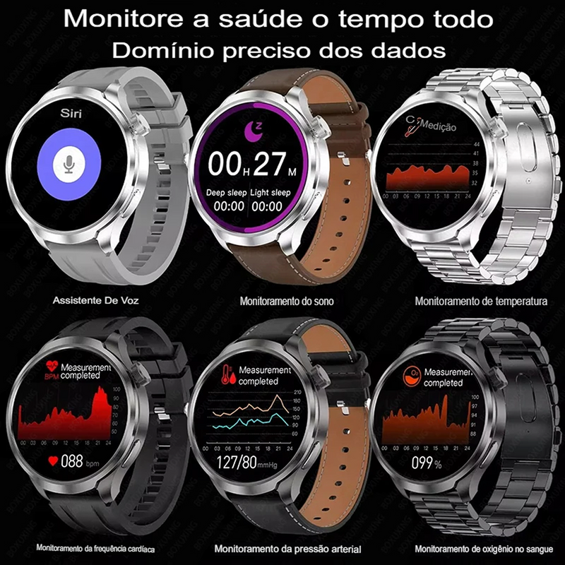 Relógio Inteligente 2025: 25+ Funções com NFC, GPS e Bluetooth