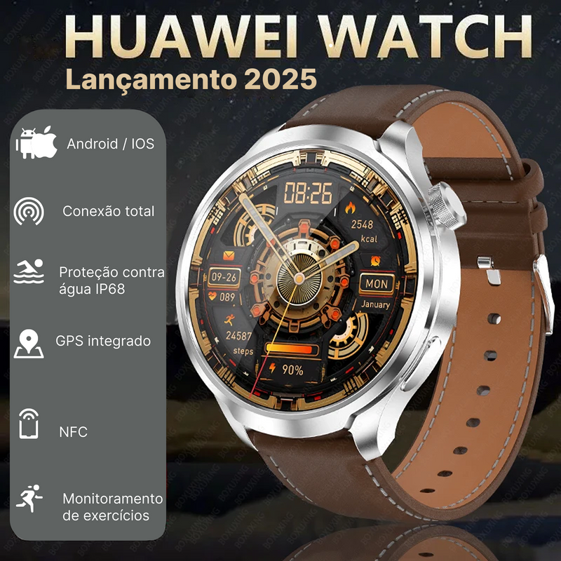 Relógio Inteligente 2025: 25+ Funções com NFC, GPS e Bluetooth